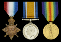 Three: Private H. Lawrence, Gloucestershire Regiment, who was killed in action on the last day of the Battle of Loos...