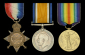 Three: Lance-Corporal W. J. Perks, Gloucestershire Regiment, who was dangerously wounded on the first day of the...