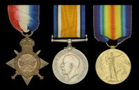 Three: Lance-Corporal W. J. Perks, Gloucestershire Regiment, who was dangerously wounded on the first day of the...