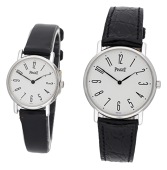 Piaget. A set of white gold quartz wristwatches, Ref. 80035 & 80005, Tradition, circa 2000.
Movements:...