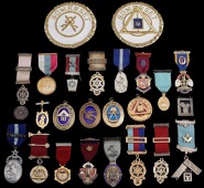 Masonic regalia: a small collection of 20th century pieces, comprising:
Duke of Sussex jewel
Three Somerset Grand...