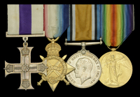 A Great War ‘Western Front’ M.C. group of four awarded to Captain A. D. Openshaw, 10th Battalion, Essex...
