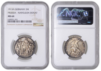 Germany, Prussia, Wilhelm II, 2 Marks, 1913a, Defeat of Napoleon, Berlin (Jaeger 110; KM 535). Deep cabinet tone,...