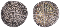 Edward IV (First reign, 1461-1470), Light coinage, Groat, Bristol, class VII, mm. crown, b on breast, quatrefoils by...