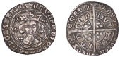 Edward IV (First reign, 1461-1470), Light coinage, Groat, London, class VII, mm. crown, quatrefoils by neck, large...