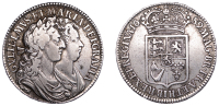 William and Mary (1688-1694), Halfcrown, 1689, first shield, caul frosted, pearls, edge primo (ESC 831; S 3434)....