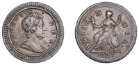 George I (1714-1727), Farthing, 1723 (Cooke 425; BMC 826; S 3662). Dark patina, good very fine	 £100-£120