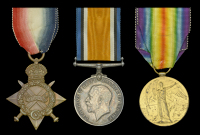 Three: Private G. E. Ayliffe, Gloucestershire Regiment, later Machine Gun Corps, who died of disease in Salonika on...