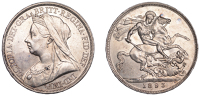 Victoria (1837-1901), Crown, 1893, edge lvi (ESC 2593; S 3937). Cleaned, otherwise nearly extremely fine	 £100-£120