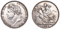 George IV (1820-1830), Crown, 1822, edge tertio (ESC 2320; S 3805). Harshly cleaned, otherwise good fine	 £100-£120