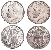 George V, Halfcrowns (2), both 1936 (S 4037) [2]. Both lustrous, mint state	 £30-£40
