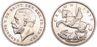 George V (1910-1936), Specimen Crown, 1935, Silver Jubilee (ESC 3652; S 4049). Cleaned, otherwise good extremely...