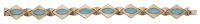 A turquoise bracelet, the marquise-shaped turquoise cabochons set within lozenge-shaped links with radiating...