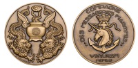 Vietnam, Compagnie des Messageries Maritimes, 1952, a bronze advertising medal by R. Tschudin for the Paris mint,...