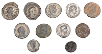 Hadrian (117-138), Denarius, 126-7, laureate head right, rev. Pudicitia, veiled, standing left, holding veil and...