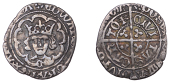 Edward IV (Second reign, 1471-1483), Halfgroat, Canterbury, Abp. Thomas Bourchier, type XVIIIb, mm. rose, c on...