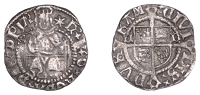 Henry VIII (1509-1547), Second coinage, Penny, Sovereign type, Durham, Bp Tunstall, mm. star on obv. only, cd by...
