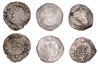 Henry VIII, Third coinage, Halfgroat, Canterbury, no mm., 1.26g/11h (N 1852; S 2378); together with others (2),...