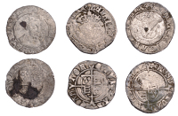 Henry VIII, Posthumous coinage, Halfgroat, Tower, mm. grapple, double lozenge stops, 0.96g/6h (N 1877; S 2410);...