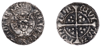 Henry V (1413-1422), Penny, class C, London, mullet to left and broken annulet to right of crown, quatrefoil after...