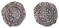 Henry VI (First reign, 1422-1461), Leaf-Trefoil issue, Halfpenny, London, mm. cross V, leaf on breast, 0.40g/1h (N...