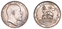 Edward VII (1901-1910), Shilling, 1902 (ESC 3587; S 3928). Lightly toned, good extremely fine	 £60-£80