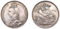 Victoria (1837-1901), Crown, 1887 (ESC 2585; S 3921). Extremely fine, residually lustrous but lightly hairlined 	...