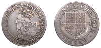 Charles I (1625-1649), Briot’s Second Milled issue, Sixpence, mm. anchor, flukes to right, bust within inner...
