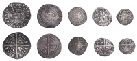 Edward I, Penny, class 9a2, London, star on breast, barred ns both sides, 1.22g/8h (N 1036; S 1407); Henry VI (First...