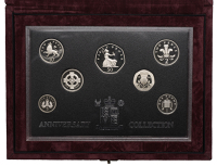 Elizabeth II, Silver Piedfort Proof Set, 2009, Fiour Coin Collectiuon, comprising Five, Two Pounds (2), Fifty Pence,...