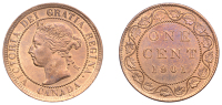 Canada, Victoria, Cent, 1901, Ottawa (KM 7). Lightly toned with much original colour, extremely fine	 £50-£70