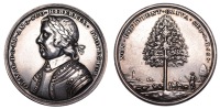 Death of Oliver Cromwell, 1658, a large struck silver medal, late 17th century (?), unsigned (of Dutch origin),...