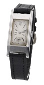 Swiss. A stainless steel rectangular Art Deco wristwatch, circa 1930.
Movement: manual winding, 15 jewels.
Dial:...