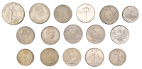 Czechoslovakia, Slovak Republic, 50 Korún, 1944, Fifth Anniversary of the Republic, 20 Korún, 1941, St. Cyril and...