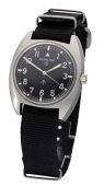 Hamilton. A stainless steel tonneau-form military issue wristwatch, Ref. W10-6645-99, circa 1973.
Movement: manual...