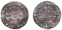 Edward IV (First reign, 1461-1470), Light coinage, Groat, class Vd, London, mm. rose, quatrefoils by neck, fleurs on...