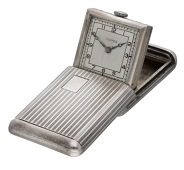 Vertex. A silver purse watch, Ref. 731, 1937.
Movement: manual winding, 15 jewels.
Dial: silvered two-tone, Arabic...