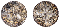 Cnut (1016-1035), Penny, Quatrefoil type, Leicester, Ælfwig, ælfpi mo lehr, 1.06g/6h (BEH 1443; N 781; S 1157)....
