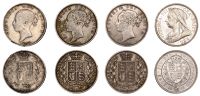 Victoria, Halfcrowns (4), 1844, 1877, 1887, 1893 (S 3889, 3938) [4]. Fine to good very fine	 £100-£120