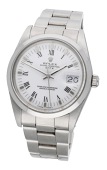 Rolex. A stainless steel automatic wristwatch with date and bracelet, Oyster Perpetual Date, Ref. 15000, circa...