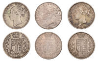 Victoria, Halfcrowns (3), 1875, 1882, 1883 (S 3889) [3]. Fair to good fine	 £100-£120