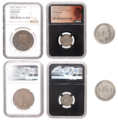 Victoria, Halfcrown, 1887 (S ESC 2771, 3142; S 3924, 3927); Edward VII, Halfcrown, 1903 (ESC 3569; S 3980) [3]. The...