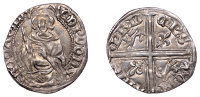Anglo-Gallic, Edward the Black Prince, Hardi d'argent, Figeac, 1.07g/3h (W 226, 3/c; E 203; S 8134). Slightly...