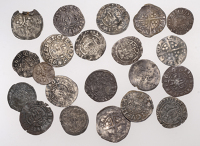 Edward III, Pre-Treaty period, Penny, London, series F, mm. crown, 0.90g/11h (N 1176; S 1587); together with...
