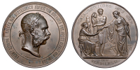 AUSTRIA, Weltausstellung, Vienna [World’s Fair], 1873, a bronze medal by J. Tautenhayn and K. Schwenzer, laureate...