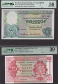 Clydesdale Bank Limited, £20, 19 November 1964, serial number C/F 026742, Fairbairn signature, also National Bank...