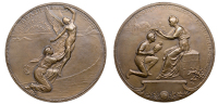 Brazil, Exposiçao Internacional, Rio de Janeiro, 1922-3, a bronze award medal by G. Devreese for Fonson, Brazilia...