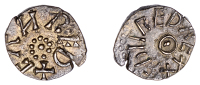 Kings of Northumbria, Æthelred II (841-44), First Reign, Styca, gp Cii, struck by Eanred, +ediγred re: around...
