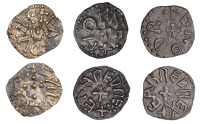 KINGS OF NORTHUMBRIA, Eanred (808-41), Phase II Styca, struck by Monne, +eanred rex around small cross, rev. +monne...