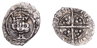 Henry IV (1399-1413), Heavy coinage, Halfpenny, Type 1, 0.57g/8h (Withers 1a; N 1352-3; S 1723). Peripheral...